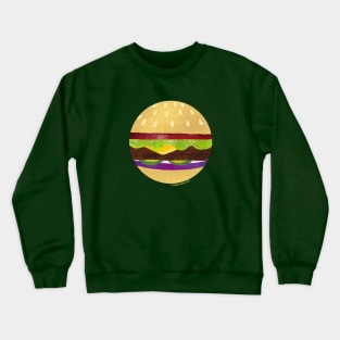 Cool Hamburger Design Crewneck Sweatshirt